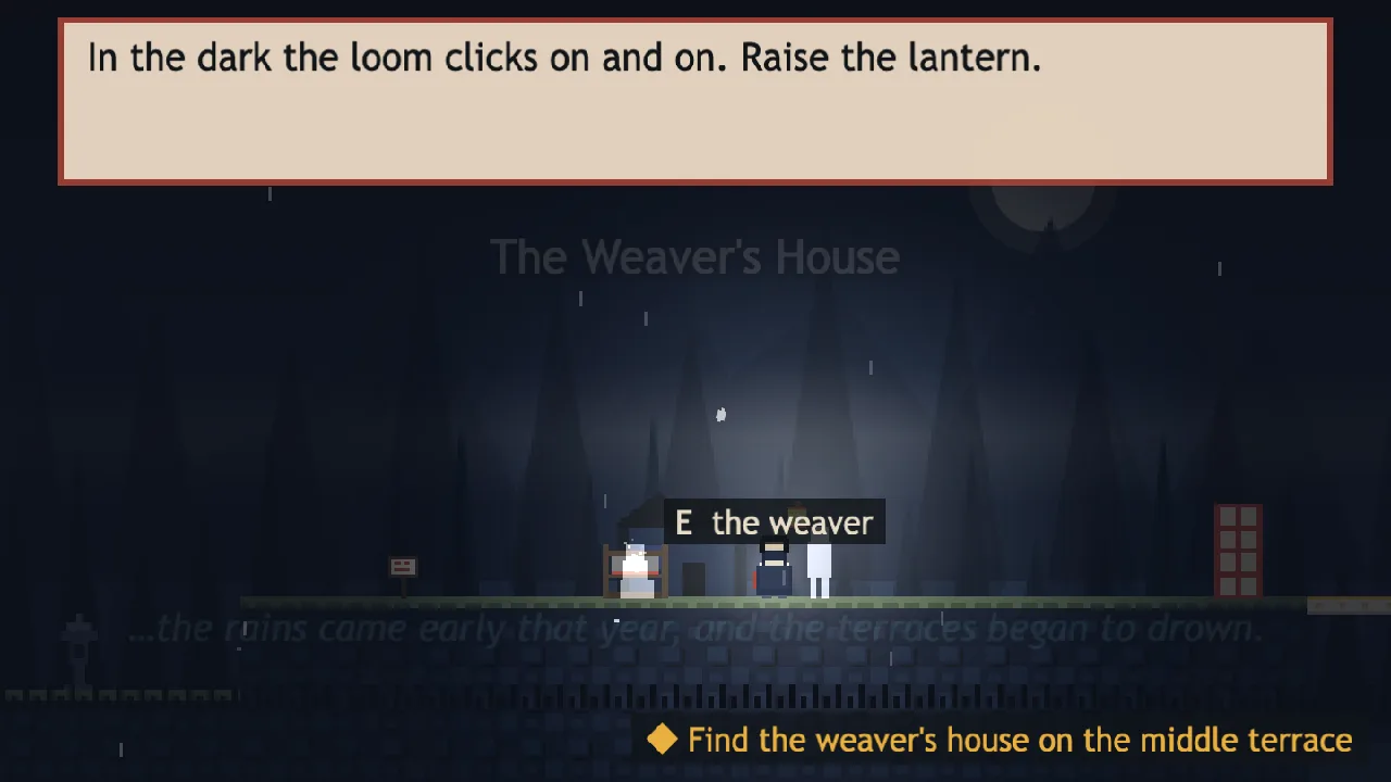The weaver's house on the flooded terraces